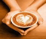 heart hands coffee